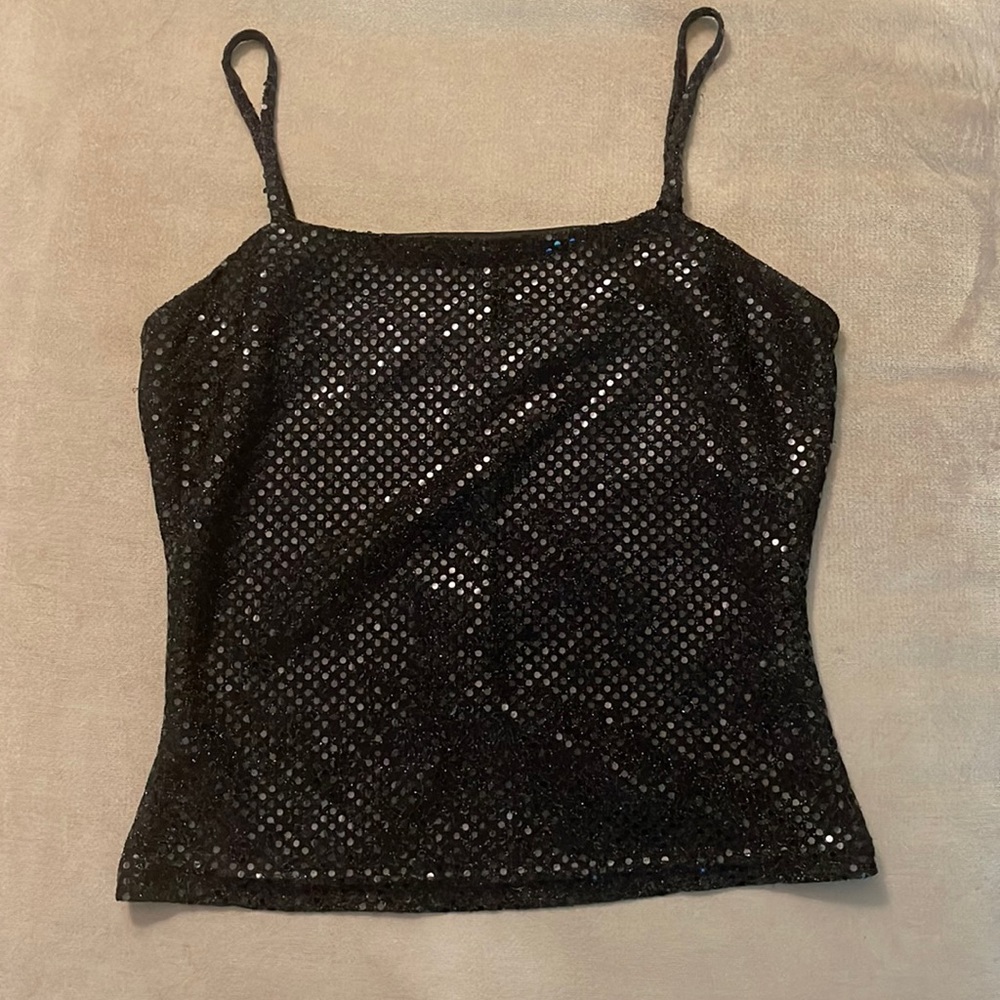 90s Sequined Spaghetti Strap Top